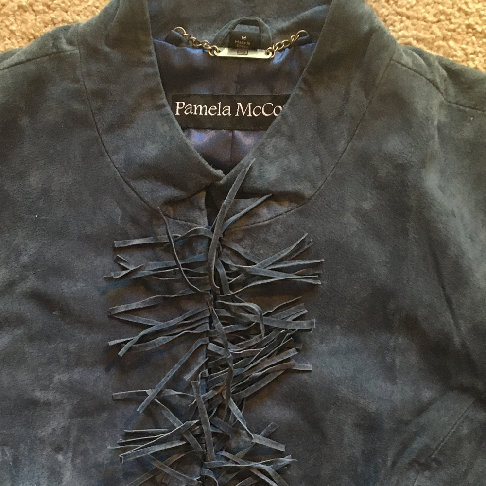 Blue Suede Jacket with Suede Fringe**REDUCED**